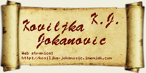 Koviljka Jokanović vizit kartica